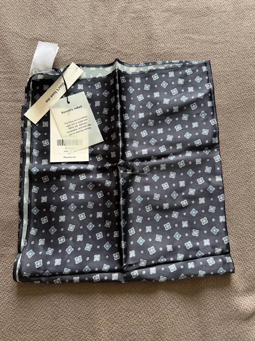 Reformation printed silk scarf